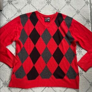Vintage South Pole V-Neck Argyle Sweater